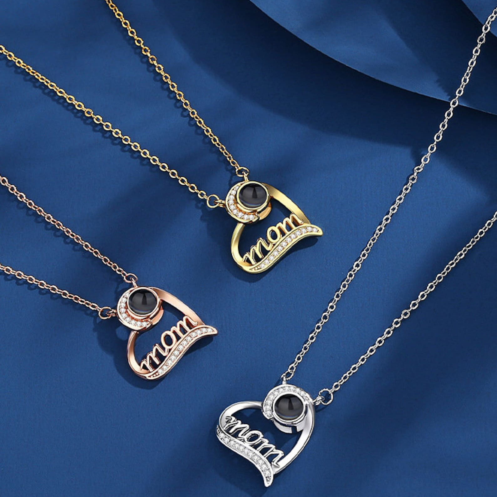 Mom heart locket online necklace