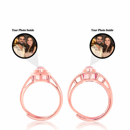 Couple Endless Love Custom Photo Projection Ring