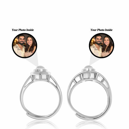 Couple Endless Love Custom Photo Projection Ring