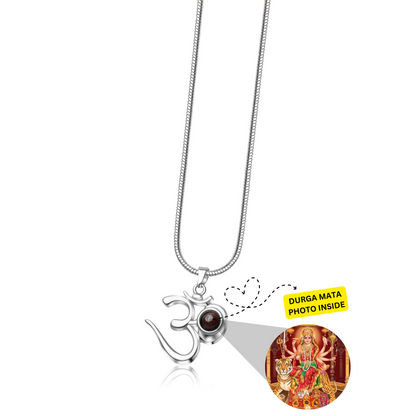 OM Pendant with Durga Mata Photo