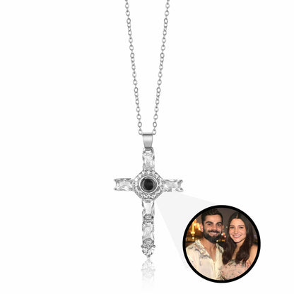 Cross Crystal  Photo Pendant