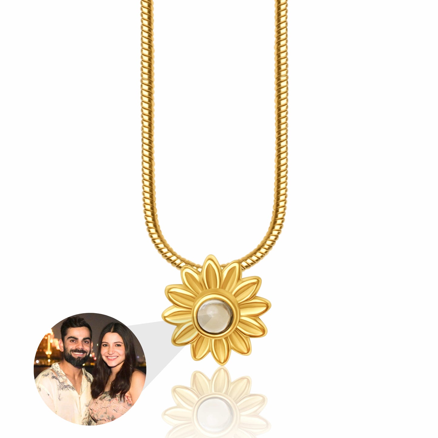 Sunflower Color Photo Projection Pendant