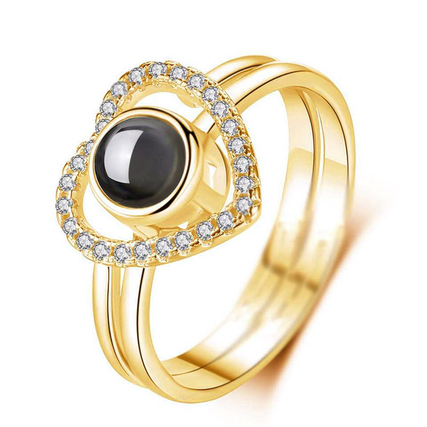 Heart Color Photo Ring