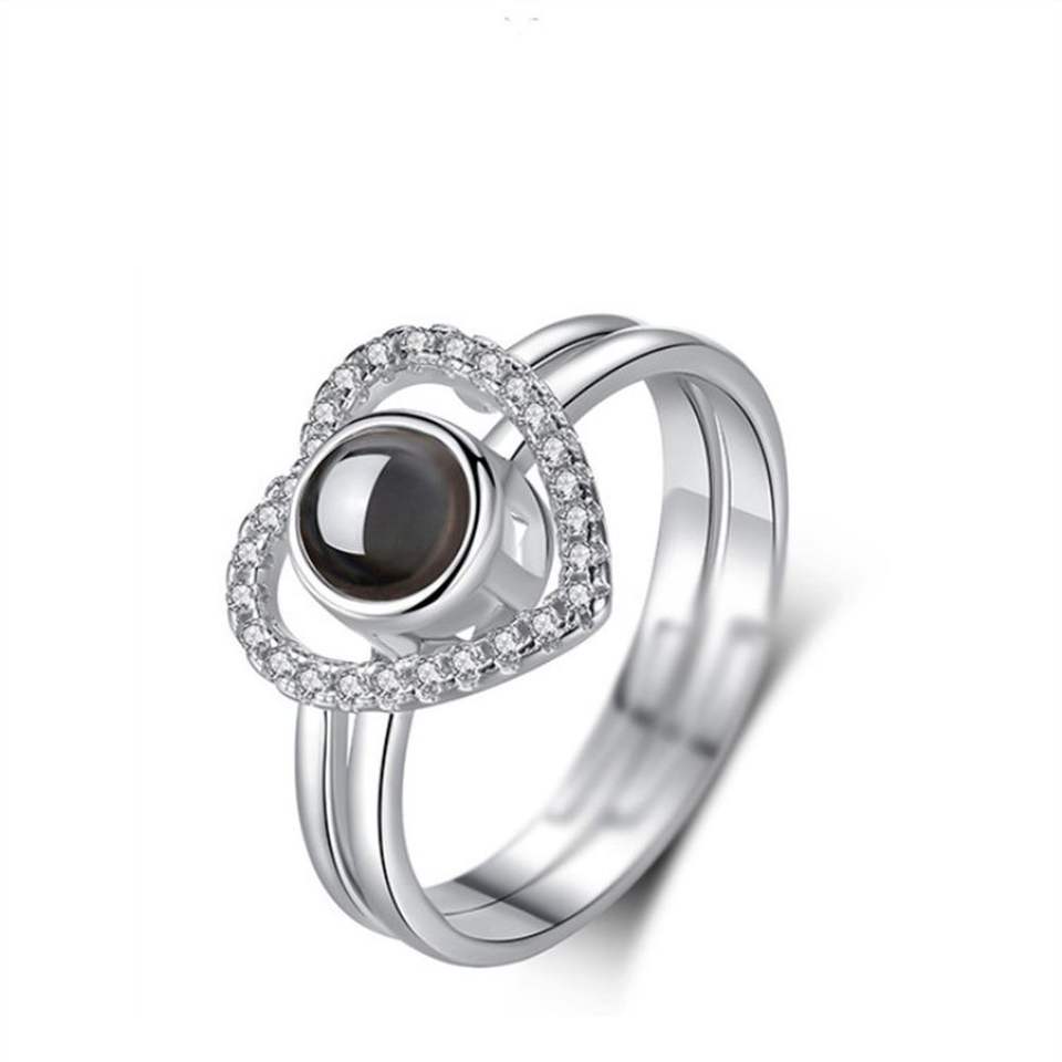 Heart Color Photo Ring
