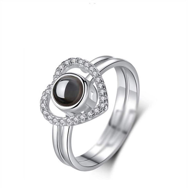 Heart Color Photo Ring
