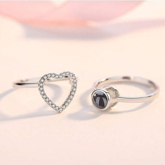 Heart Color Photo Ring