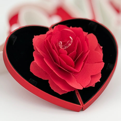 Heart Rose Box For Ring ( This is Only Box )