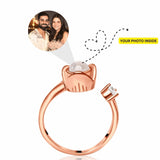 Adjustable Color Photo Projection Rose Ring - Photo Jewels
