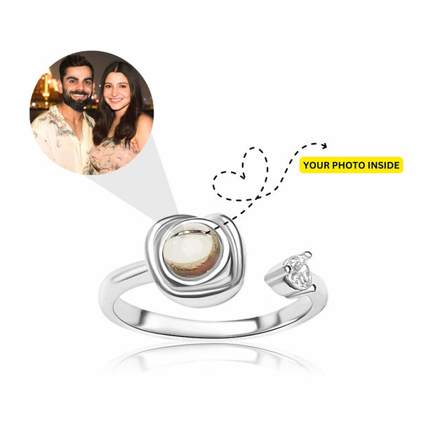 Adjustable Color Photo Projection Rose Ring - Photo Jewels
