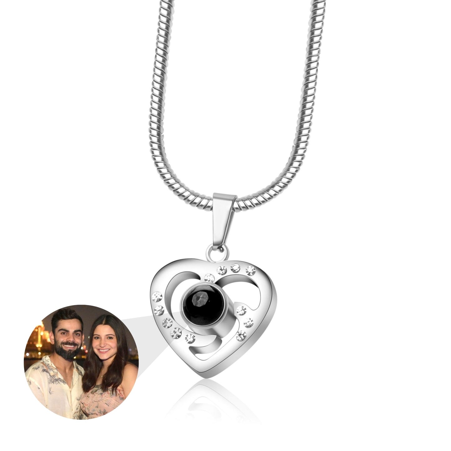 Elegant Color Photo Heart Pendant 2.0 - Photo Jewels