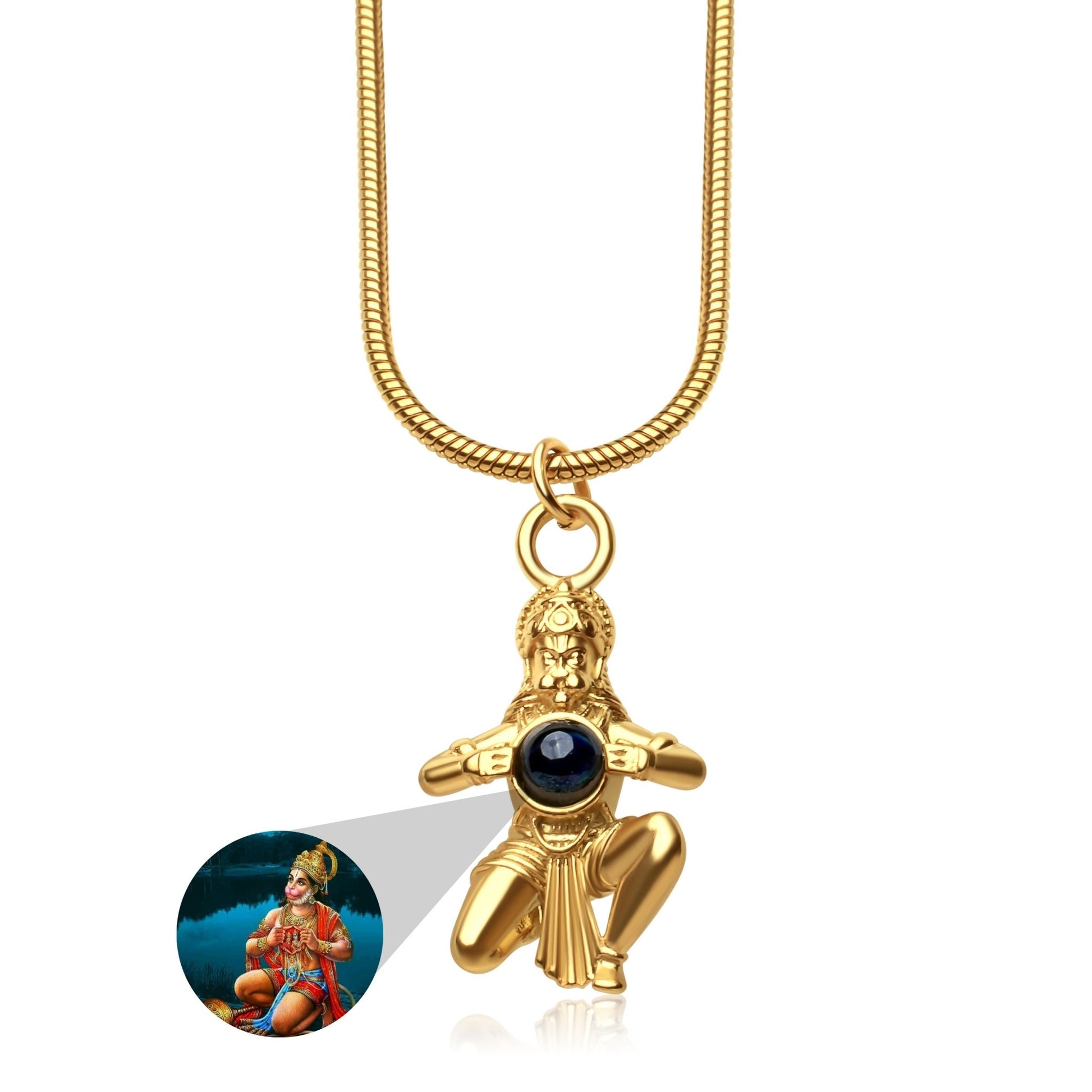 Hanuman Ji Pendant with Hanuman Ji Photo Inside - Photo Jewels