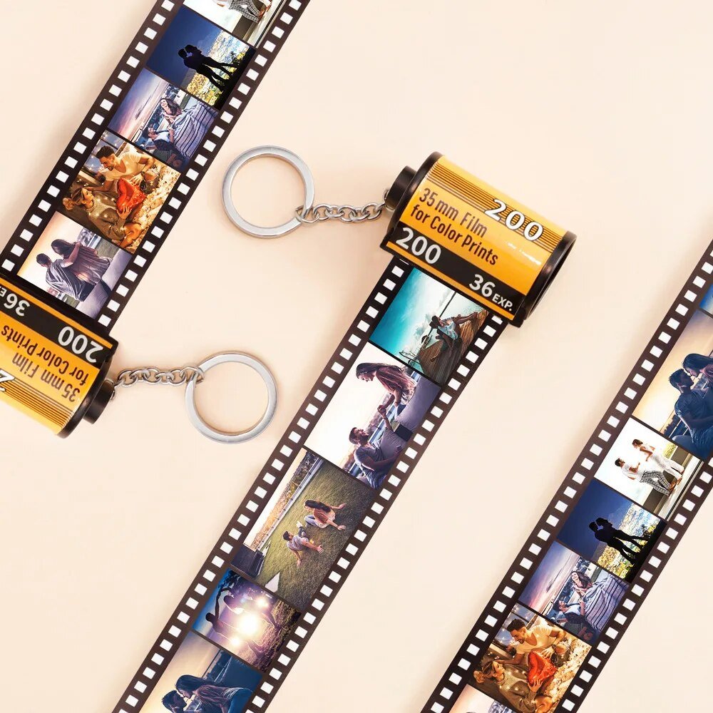 Memory Film Roll Keychain - Photo Jewels