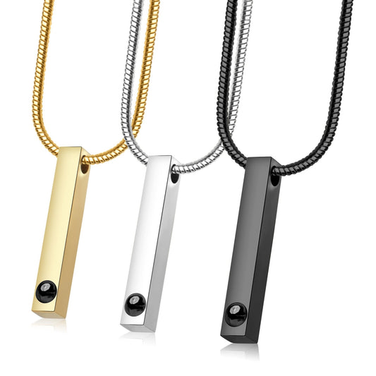 Men's Color Photo Bar Necklace - Photo Jewelsmens necklace