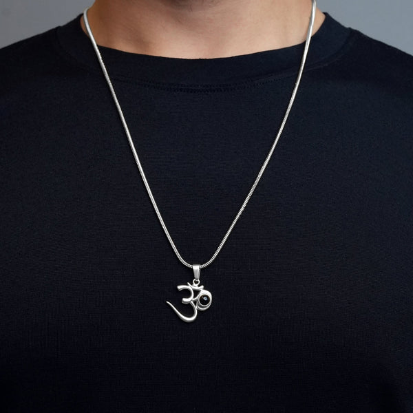 Shiva OM Pendant with Adiyogi Photo - Photo Jewels
