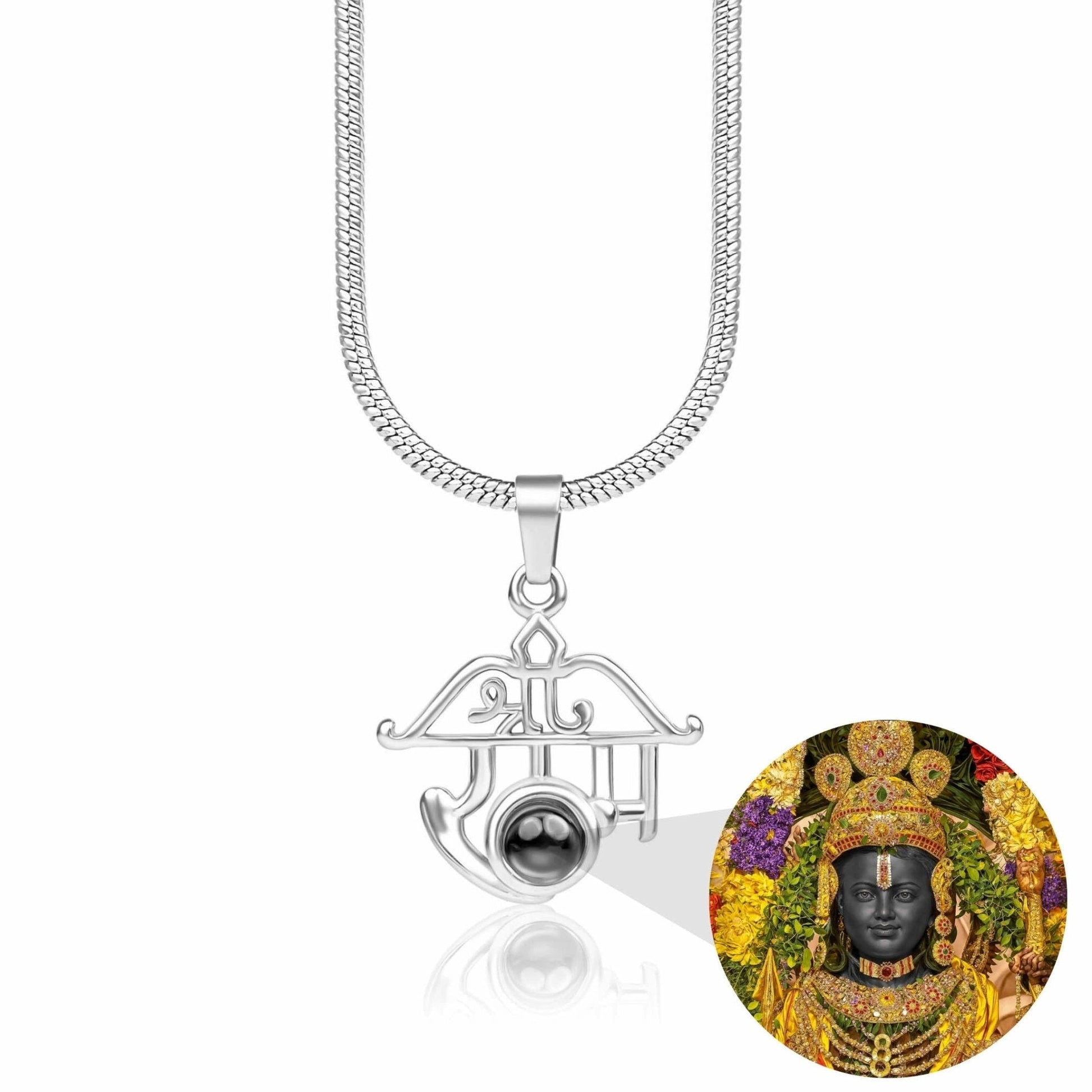 Shree Ram Pendant with Ayodhya Ram ji Photo - Divine Jewels