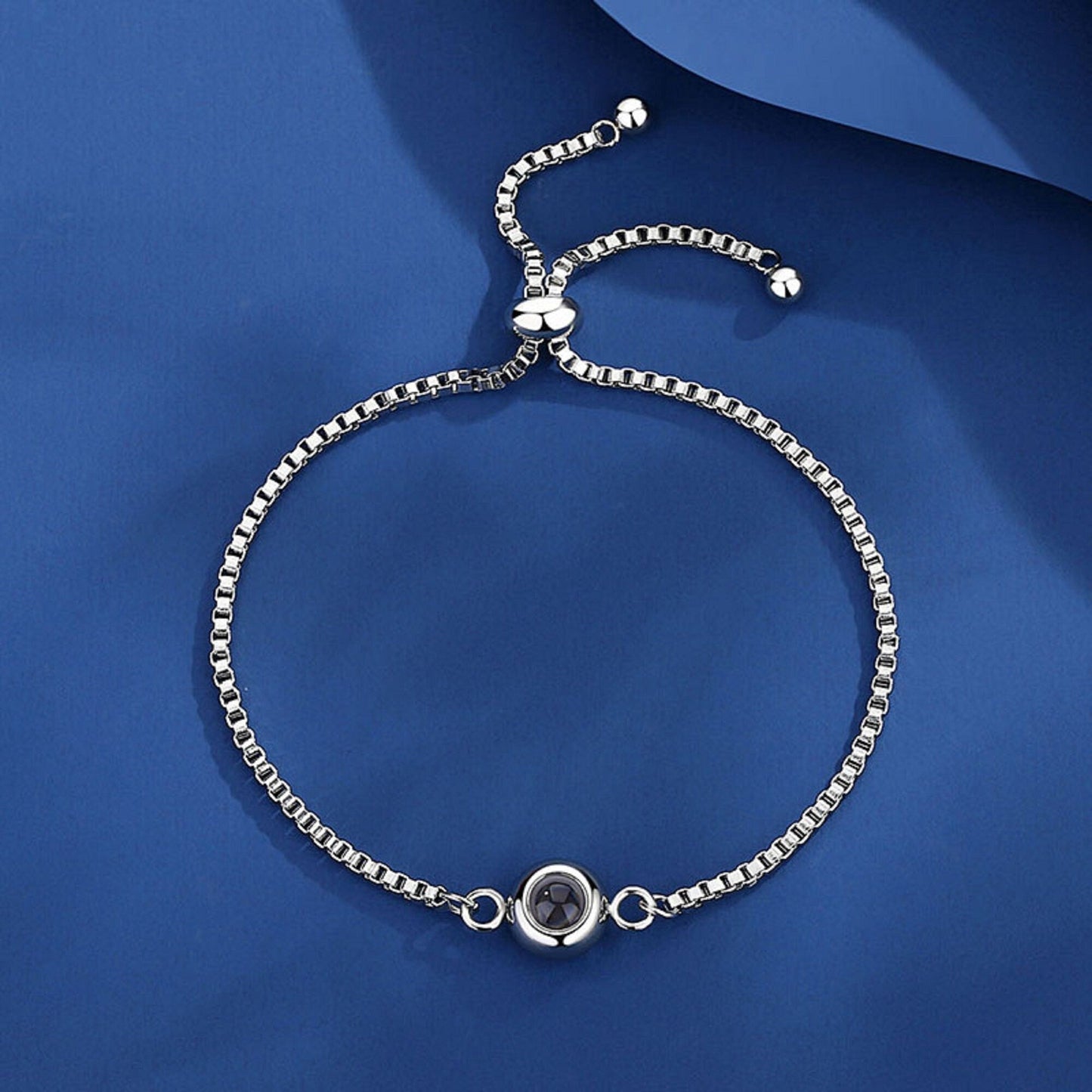 Women's Color Photo Bubble Slider Chain Bracelet - Photo Jewels